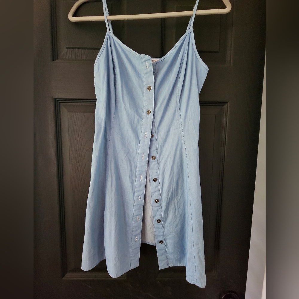 Denim strap dress